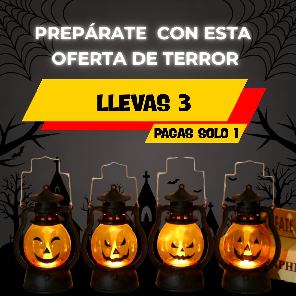 Lámpara de calabaza de Halloween
