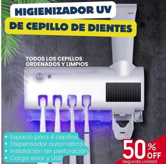 Higienizador UV para Cepillos De Dientes con dispensador automático
